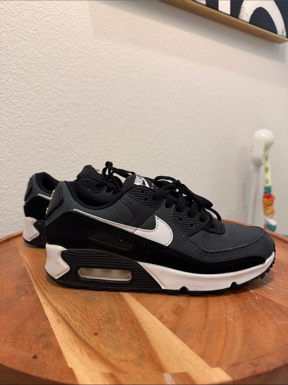 Nike Kids Black and White Low-Top Sneakers
